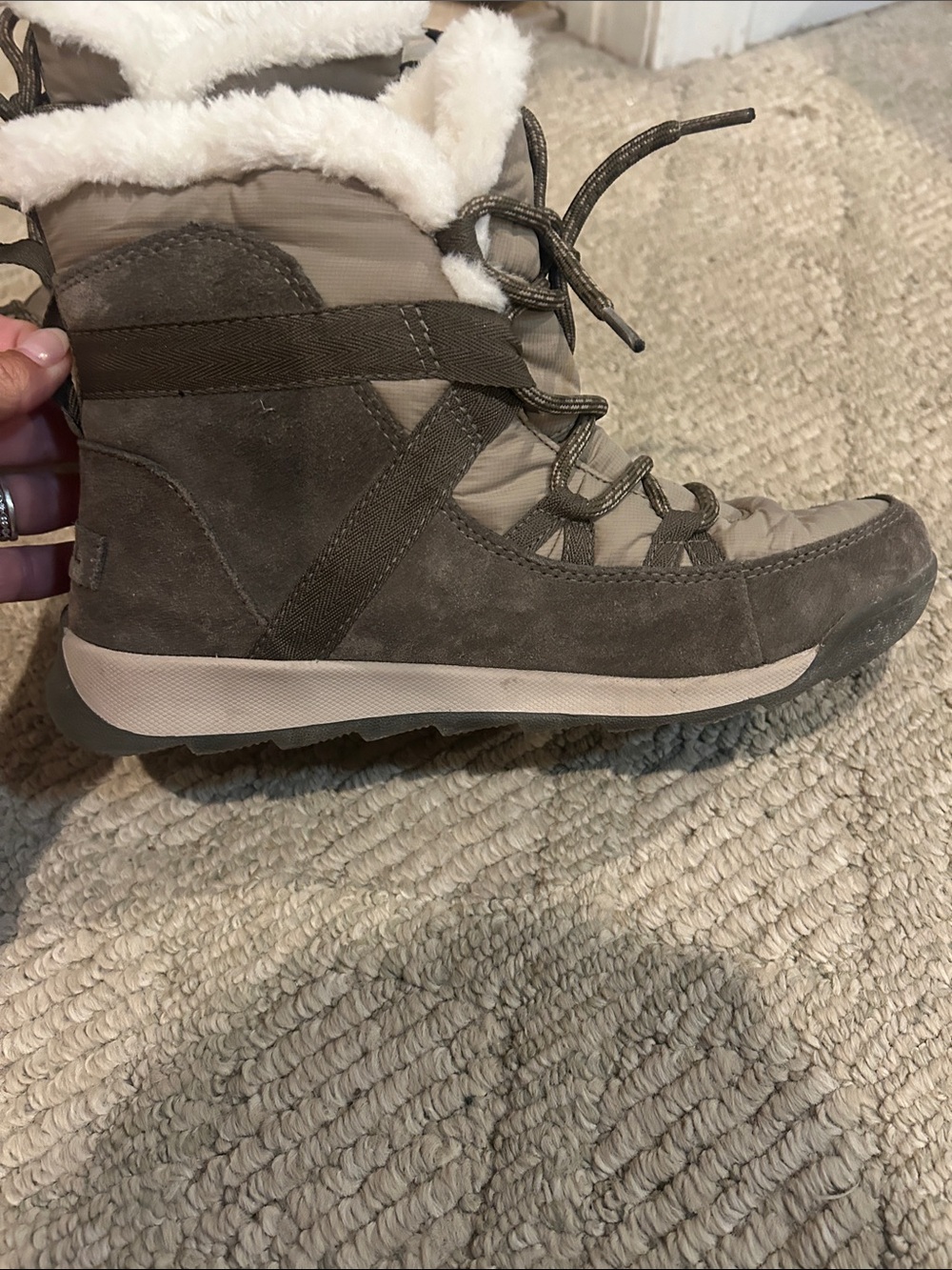 Sorel Women's Winter Lace-Up Boot in Gray - Picture 4 of 13